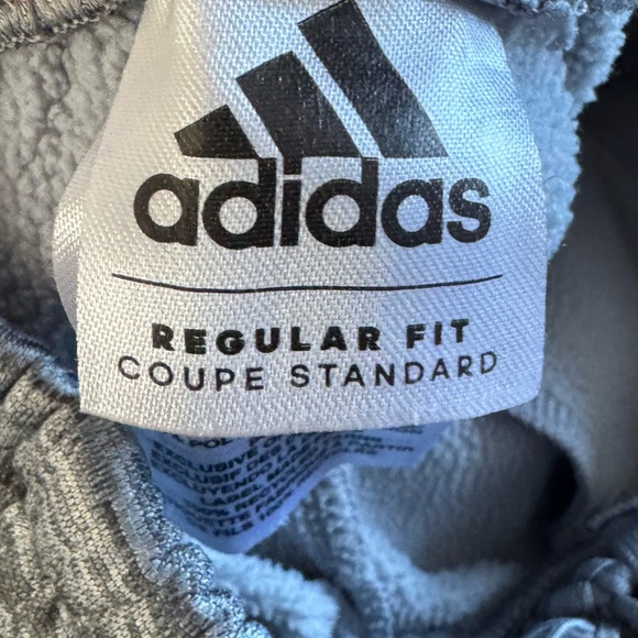 Adidas Kids Fleece Sweatpants Joggers 3-Stripe Sport School Heather Gray Black S - Picture 5 of 5